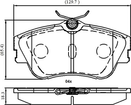 NATIONAL NP3057 - Гальмівні колодки, дискові гальма autozip.com.ua