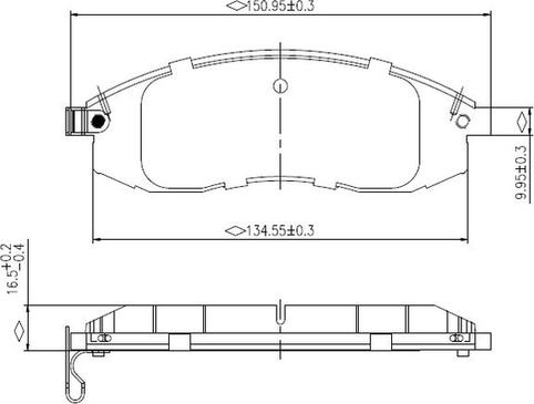 NATIONAL NP3005 - Гальмівні колодки, дискові гальма autozip.com.ua