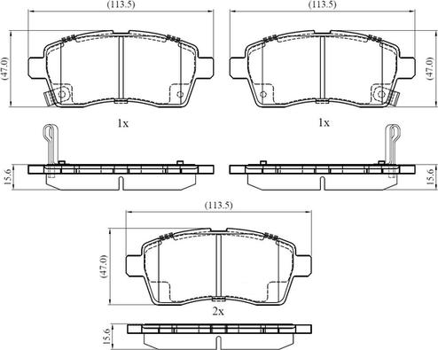 National NP3015 - Гальмівні колодки, дискові гальма autozip.com.ua