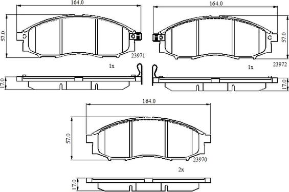 NATIONAL NP3086 - Гальмівні колодки, дискові гальма autozip.com.ua