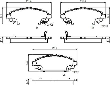 National NP3111 - Гальмівні колодки, дискові гальма autozip.com.ua