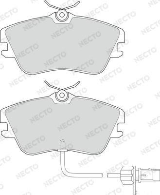 Necto FD6949V - Гальмівні колодки, дискові гальма autozip.com.ua