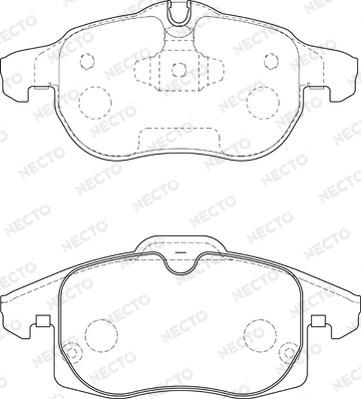 Necto FD6947A - Гальмівні колодки, дискові гальма autozip.com.ua