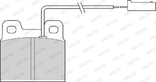 Necto FD6464A - Гальмівні колодки, дискові гальма autozip.com.ua