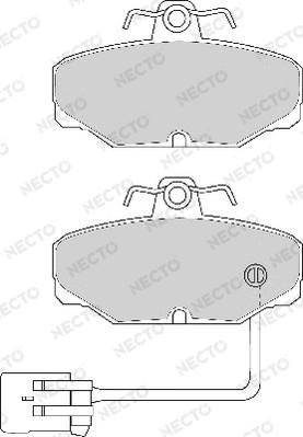 Necto FD6593A - Гальмівні колодки, дискові гальма autozip.com.ua