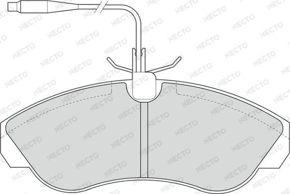 Necto FD6522V - Гальмівні колодки, дискові гальма autozip.com.ua