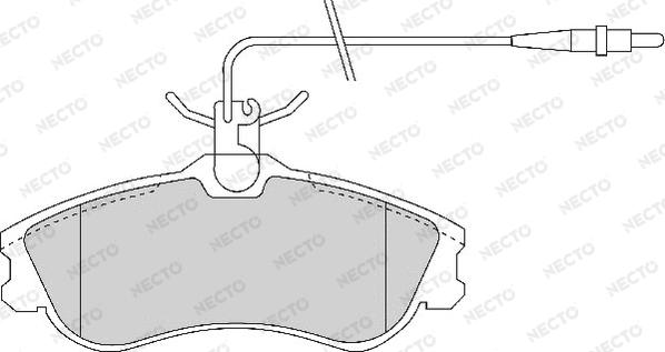 Necto FD6696A - Гальмівні колодки, дискові гальма autozip.com.ua