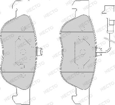 Necto FD6655A - Гальмівні колодки, дискові гальма autozip.com.ua