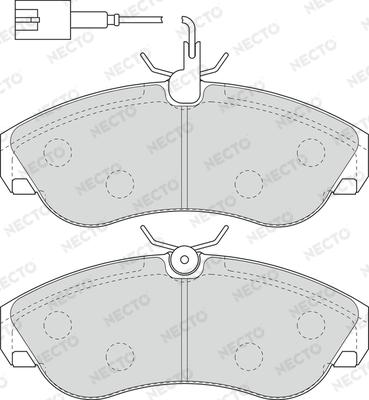 Necto FD6890V - Гальмівні колодки, дискові гальма autozip.com.ua