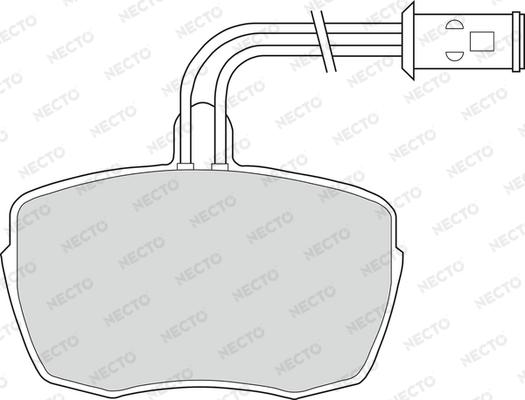 Necto FD6261V - Гальмівні колодки, дискові гальма autozip.com.ua