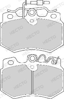 Necto FD250A - Гальмівні колодки, дискові гальма autozip.com.ua