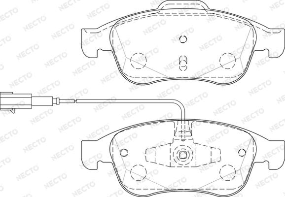 Necto FD7499A - Гальмівні колодки, дискові гальма autozip.com.ua