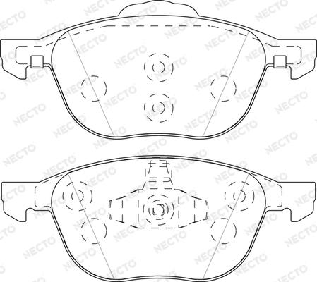 Necto FD7490A - Гальмівні колодки, дискові гальма autozip.com.ua