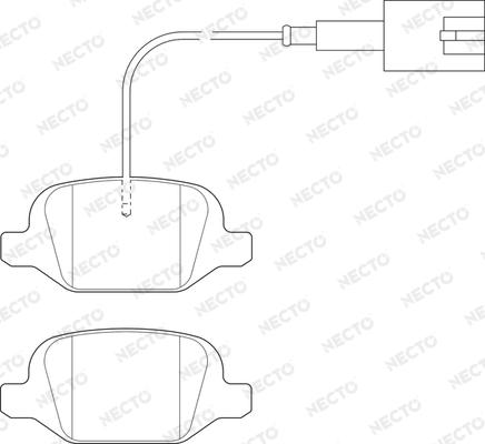 Necto FD7492A - Гальмівні колодки, дискові гальма autozip.com.ua