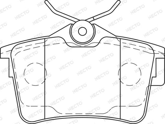 Necto FD7446A - Гальмівні колодки, дискові гальма autozip.com.ua