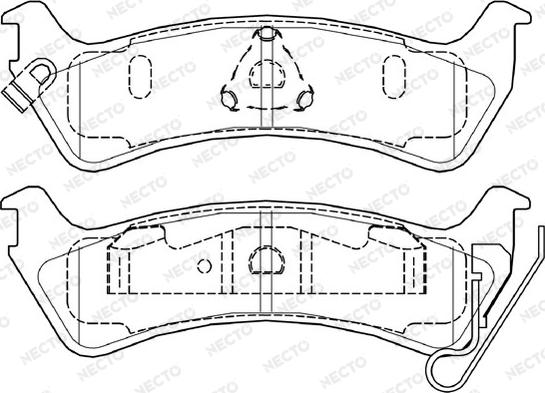 Necto FD7441A - Гальмівні колодки, дискові гальма autozip.com.ua