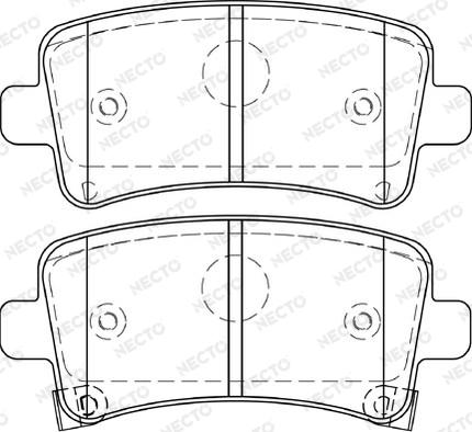 Necto FD7448A - Гальмівні колодки, дискові гальма autozip.com.ua