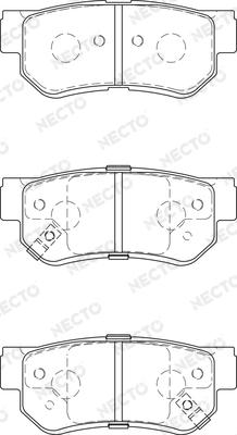 Necto FD7443A - Гальмівні колодки, дискові гальма autozip.com.ua