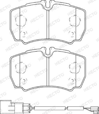 Necto FD7447V - Гальмівні колодки, дискові гальма autozip.com.ua