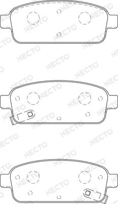 Necto FD7455A - Гальмівні колодки, дискові гальма autozip.com.ua