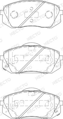 Necto FD7405A - Гальмівні колодки, дискові гальма autozip.com.ua