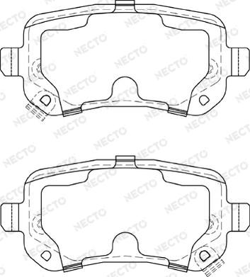 Necto FD7407A - Гальмівні колодки, дискові гальма autozip.com.ua