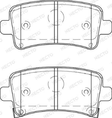 Necto FD7413A - Гальмівні колодки, дискові гальма autozip.com.ua