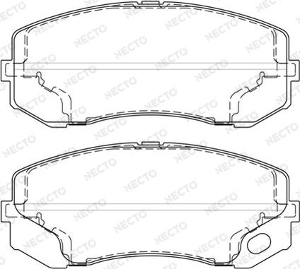 Necto FD7486V - Гальмівні колодки, дискові гальма autozip.com.ua