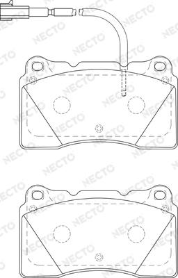 Necto FD7480A - Гальмівні колодки, дискові гальма autozip.com.ua