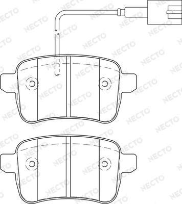 Necto FD7481A - Гальмівні колодки, дискові гальма autozip.com.ua