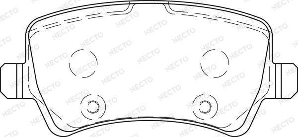 Necto FD7438A - Гальмівні колодки, дискові гальма autozip.com.ua