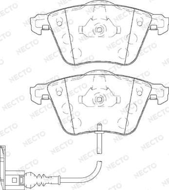 Necto FD7426A - Гальмівні колодки, дискові гальма autozip.com.ua