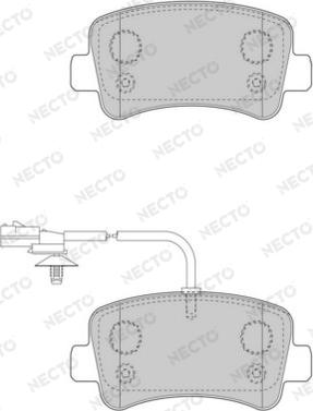 Necto FD7509V - Гальмівні колодки, дискові гальма autozip.com.ua