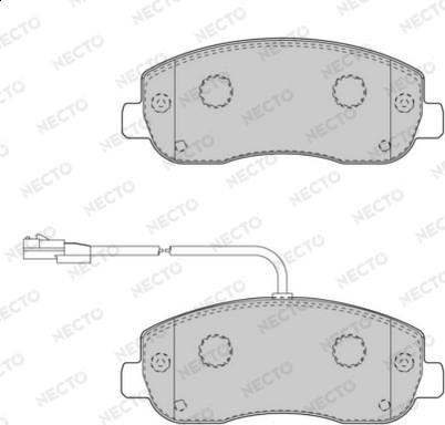 Necto FD7508V - Гальмівні колодки, дискові гальма autozip.com.ua