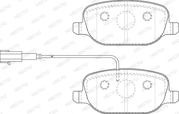 Necto FD7502A - Гальмівні колодки, дискові гальма autozip.com.ua