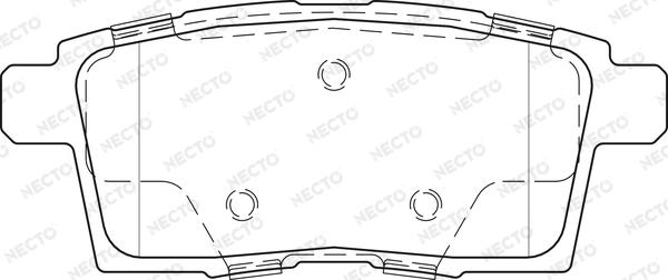 Necto FD7518A - Гальмівні колодки, дискові гальма autozip.com.ua