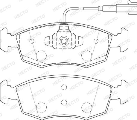 Necto FD7512A - Гальмівні колодки, дискові гальма autozip.com.ua