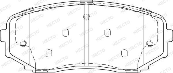 Necto FD7517A - Гальмівні колодки, дискові гальма autozip.com.ua