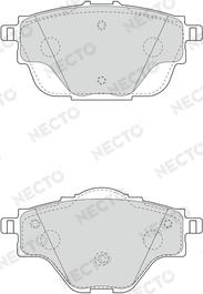 Necto FD7647A - Гальмівні колодки, дискові гальма autozip.com.ua