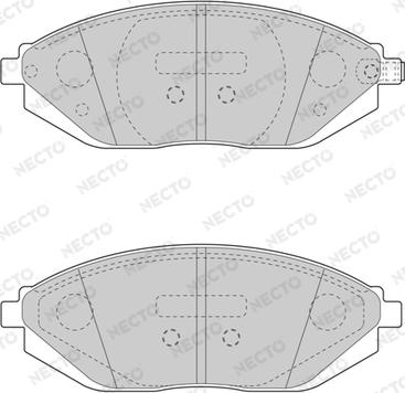 Necto FD7618A - Гальмівні колодки, дискові гальма autozip.com.ua