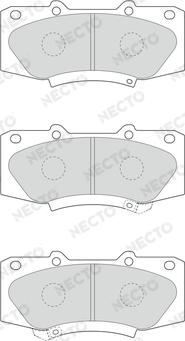 Necto FD7639A - Гальмівні колодки, дискові гальма autozip.com.ua