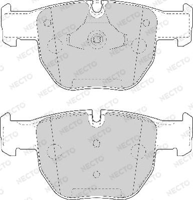 Necto FD7049A - Гальмівні колодки, дискові гальма autozip.com.ua