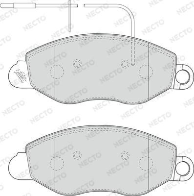 Necto FD7062V - Гальмівні колодки, дискові гальма autozip.com.ua
