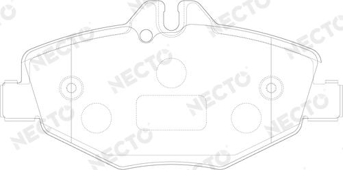 Necto FD7007A - Гальмівні колодки, дискові гальма autozip.com.ua