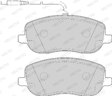 Necto FD7032A - Гальмівні колодки, дискові гальма autozip.com.ua