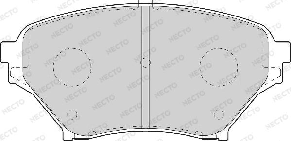 Necto FD7072A - Гальмівні колодки, дискові гальма autozip.com.ua