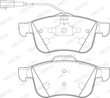 Necto FD7196A - Гальмівні колодки, дискові гальма autozip.com.ua