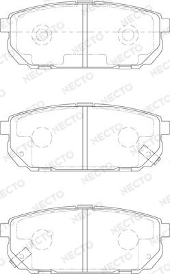 Necto FD7149A - Гальмівні колодки, дискові гальма autozip.com.ua