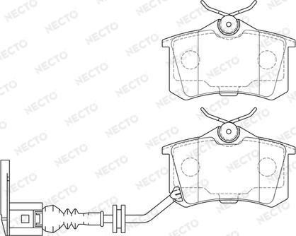 Necto FD7121A - Гальмівні колодки, дискові гальма autozip.com.ua