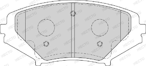 Necto FD7172A - Гальмівні колодки, дискові гальма autozip.com.ua